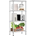 Decorange Commercial Grade Heavy-Duty 4-Tier Height Adjustable Rack (4 Tier-Chrome | 60 x 30 x 120 cm)