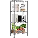 Commercial Grade Heavy-Duty 4-Tier Height Adjustable Rack (4 Tier-Black | 60 x 30 x 120 cm)