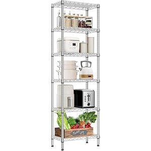 commercial grade heavy-duty 6-tier height adjustable rack 6 tier-chrome  60 x 30 x 180 cm