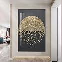 Decorative Breaker Box Cover,Hide Wall Mounted Electrical Panel Cover,Modern Geometric Art Wall Hanging Painting,Fuse Box Covers for Living Room and Office (Black H,50x70cm/19.7x27.6in)