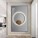 Decorative Breaker Box Cover,Hide Wall Mounted Electrical Panel Cover,Modern Geometric Art Wall Hanging Painting,Fuse Box Covers for Living Room and Office (Black K,50x80cm/19.7x31.5in)
