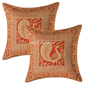 Decorative Brocade Cushion Cover for Sofa 16x16