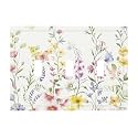 Decorative Rustic Boho Floral Flower Toggle Wall Plate 3-Gang Light Switch Cover Vintage Wildflower Colored Flowered Nature Spring Garden Butterfly Style Decorator Faceplate Switchplate Covers