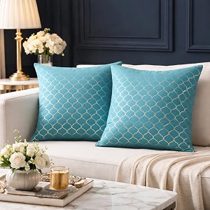 Decorative Throw Pillow Covers Turquoise Blue with