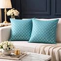 Decorative Throw Pillow Covers Turquoise Blue with