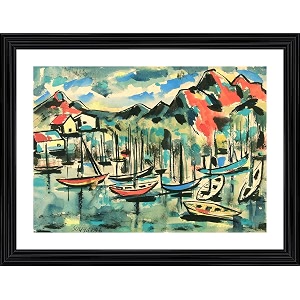 Decoratus Harbour Goa 1946- Famous Painting by