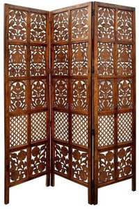 Decorhand Handcrafted 3 Panel Wooden Room Partition