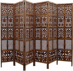 Decorhand Handcrafted 6 Panel Wooden Room Partition