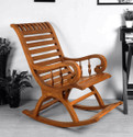 Decorhand Teak Wood Rocking Chair For Living Room / Garden - Adults/Grand Parents Solid Wood 1 Seater Rocking Chairs