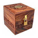 Decorize Wooden Money Bank with Lock, Large Size Piggy Bank 5X5 Inch for Kids & Adults Coin Bank