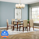 DecorNation Italiana Solid Wood 6 Seater Dining