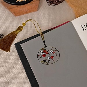 decortwist premium brass bookmarks size 1934 x 3334 pack of 1 handcrafted flower design multicolor bookmark with tassel gift for teachers readers book lovers student friend gifts
