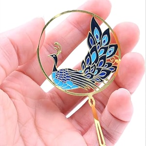 decortwist premium brass bookmarks size 1934 x 2734 pack of 1 handcrafted flower design multicolor bookmark with tassel gift for teachers readers book lovers student friend gifts