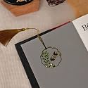 DecorTwist Premium Brass Bookmarks (Size 1.9" x 3.3") Pack of 1 Handcrafted Leaves &amp; Bird Design Multicolor Bookmark with Tassel Gift for Teachers, Readers, Book Lovers, Student Friend Gifts