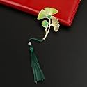 DecorTwist Premium Brass Bookmarks (Size 1.9" x 2.7") Pack of 2 Handcrafted Flower Design Multicolor Bookmark with Tassel Gift for Teachers, Readers, Book Lovers, Student Friend Gifts