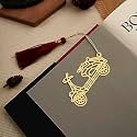 DecorTwist® Premium Brass Metal Bookmarks Gold Bookmark with Tassel Gift for Readers and Book Lovers Girl Friend Teachers Student Birthday Gifts [Scooter Design, Pack of 1]