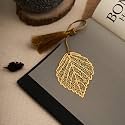 DecorTwist Premium Brass Bookmarks (Size 1.9" x 2.7") Pack of 1 Handcrafted Flower Design Multicolor Bookmark with Tassel Gift for Teachers, Readers, Book Lovers, Student Friend Gifts