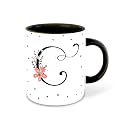 Letter C Name Initial Alphabet Inspiration Printed Black Inner Ceramic Coffee Mug - Birthday | Anniversary | Best Gift | Hobby (Multi 3)