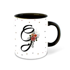letter g name initial alphabet inspiration printed black inner ceramic coffee mug - birthday  anniversary  best gift  hobby multi 7