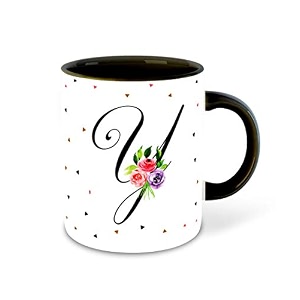 letter y name initial alphabet inspiration printed black inner ceramic coffee mug - birthday  anniversary  best gift  hobby multi 25