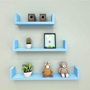 DECORVISTA Wooden Handcrafted Wall Shelf Beautiful Floating