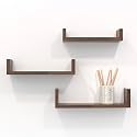 DECORVISTA Wooden Handcrafted Wall Shelf Beautiful Floating