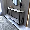 Decoworld || Elegant Console Table With Storage || Console Tables For Living Room And Entryway || Side Tables For Room Decor (Black) - Metal