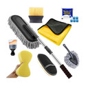 Decozare BIG & SMALL CAR DUSTER, BIG & SMALL INNER BRUSH, MICROFIBER CLOTH, MITT GLOVE & SPONGE Combo