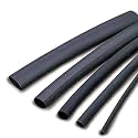 DEE FIVE 10 Meter Heat Shrink Tubes: 1 Meter each 1mm, 1.5mm, 2mm, 3mm, 4mm, 5mm, 6mm, 7mm, 8mm and 10mm (Black) (10 Meter, Black)
