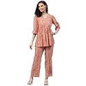 DEEBACO Women39s Floral Rayon Flared Tunic amp