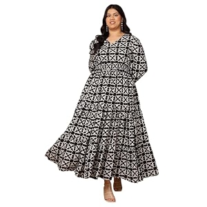 DEEBACO Womens Rayon Fit and Flare Maxi
