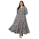 DEEBACO Women39s Rayon Fit and Flare Maxi
