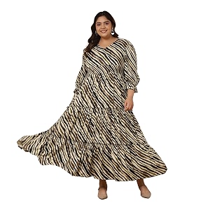 DEEBACO Womens Rayon Wrap Fit and Flare