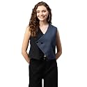 DEEBACO Women39s Solid Rayon Waistcoat for Women