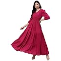 DEEBACO Women39s Solid Rayon Fit and Flare