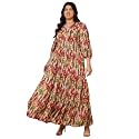 DEEBACO Women39s Tie-Dye Rayon Fit and Flare