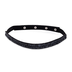 deebaco women39s westernethnic one piece embellished lace adjustable elastic stretchable ladies belt for women stylish fancy fashion accessories girl belts button closure black silver gold white