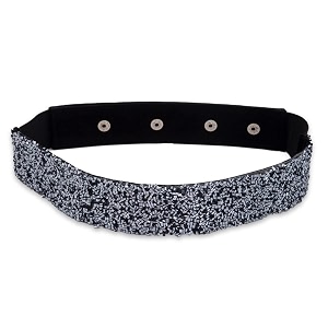 deebaco women39s westernethnic one piece embellished lace adjustable elastic stretchable ladies belt for women stylish fancy fashion accessories girl belts button closure black silver gold white