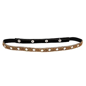 deebaco women39s westernethnic one piece embellished lace adjustable elastic stretchable ladies belt for women stylish fancy fashion accessories girl belts button closure black silver gold white