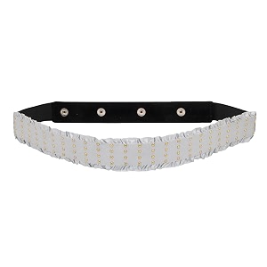 deebaco women39s westernethnic one piece embellished lace adjustable elastic stretchable ladies belt for women stylish fancy fashion accessories girl belts button closure black silver gold white