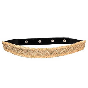 deebaco women39s westernethnic one piece embellished lace adjustable elastic stretchable ladies belt for women stylish fancy fashion accessories girl belts button closure black silver gold white