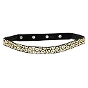 DEEBACO Women's Western/Ethnic One Piece Embellished Lace Adjustable Elastic Stretchable Ladies Belt For Women Stylish Fancy Fashion Accessories Girl Belts Button Closure (Black, Silver, Gold, White)