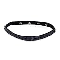 DEEBACO Women's Western/Ethnic One Piece Embellished Lace Adjustable Elastic Stretchable Ladies Belt For Women Stylish Fancy Fashion Accessories Girl Belts Button Closure (Black, Silver, Gold, White)