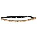 DEEBACO Women's Elastic Belt (Pack Of 1) (DNBL000022_Sequin Golden)