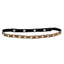 DEEBACO Women's Western/Ethnic One Piece Embellished Lace Adjustable Elastic Stretchable Ladies Belt For Women Stylish Fancy Fashion Accessories Girl Belts Button Closure (Black, Silver, Gold, White)
