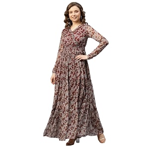 DEEBACO Womens Tie-Dye Rayon Fit and Flare