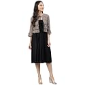 DEEBACO Women Floral Printed Shrug Dress