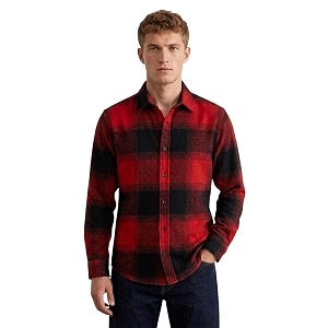 DEELMO Mens Cotton Blend Printed Checkered Casual
