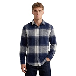 DEELMO Mens Cotton Blend Printed Checkered Casual