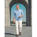 DEELMO Men39s Cotton Blend Solid Regular Fit